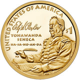 2022 S Proof Native American "Diplomacy" Golden Dollar $1