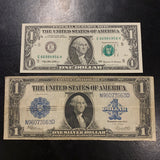 1923 Large Size $1 Silver Certificate Old Money Blue Seal