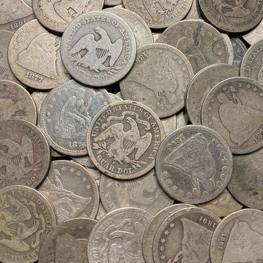 Estate Coin Lot Seated Liberty Quarter 25c ✯ 1 US Type AG-VF 1838-1891 P,S,O ✯