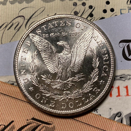 1878-1904 GEM BU S Morgan Silver Dollar From OBW Roll Estate Hoard ~ S Mint Unc