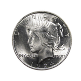 1x Uncirculated Peace/Morgan Silver Dollar BU 1878-1935