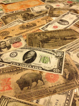 Old Mixed Currency Bulk Lot Gold/Silver Certificate Red Seal