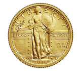 2016 Gold Standing Liberty Quarter ~ Centennial Coin .9999 24k