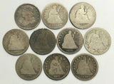 Estate Coin Lot Seated Liberty Quarter 25c ✯ 1 US Type AG-VF 1838-1891 P,S,O ✯