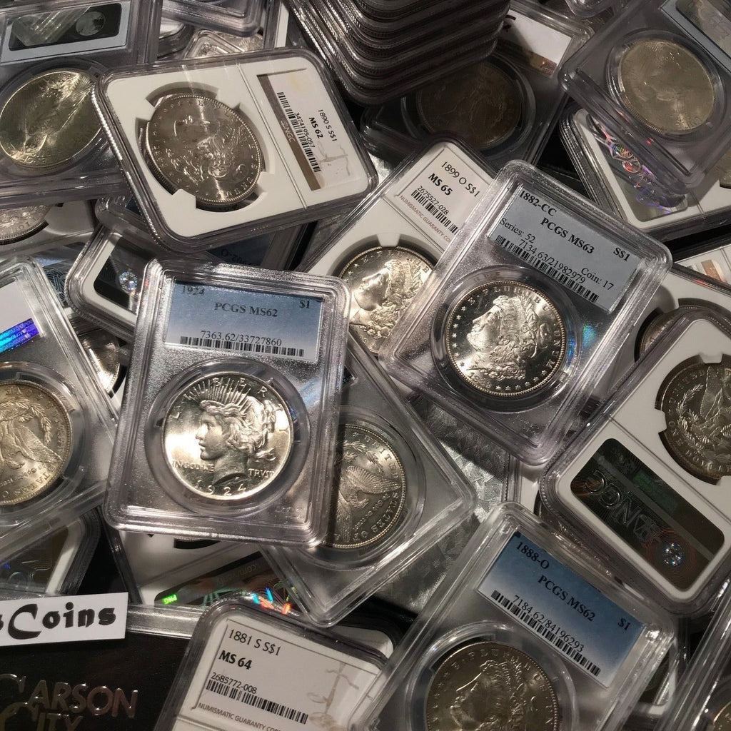 1x Graded Silver Dollar PCGS/NGC Morgan Peace UNCIRCULATED O, S, P