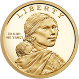 2022 S Proof Native American "Diplomacy" Golden Dollar $1