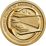 2021 P&D Set "Tunnel" American Innovation $1 Uncirculated - Virginia