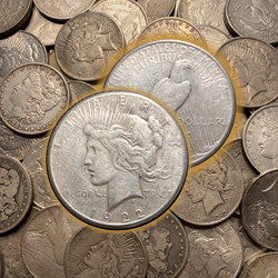 1x Silver Dollar 1878-1935 Morgan Peace $1 G-AU Mixed