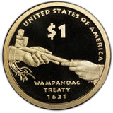 2011 S Proof Native American "Diplomacy" Golden Dollar $1