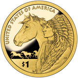 2012 S Proof Native American "Trade" Golden Dollar $1