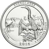 2014 P,D,S "Everglades" National Park Quarter Uncirculated Set - Florida