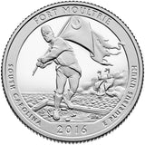 2016 SILVER Proof "Fort Moultrie" National Monument Quarter - South Carolina