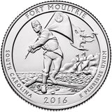 2016 P,D,S "Fort Moultrie" National Monument Quarter Uncirculated Set - South Carolina