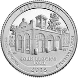 2016 SILVER Proof "Harpers Ferry" National Historical Park Quarter - West Virginia