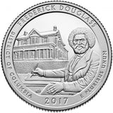 2017 SILVER Proof "Frederick Douglas" National Historic Site Quarter - District Of Columbia