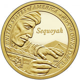 2017 S Proof Native American "Sequoyah" Golden Dollar $1
