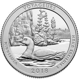 2018 SILVER Proof "Voyageurs" National Park Quarter - Minnesota
