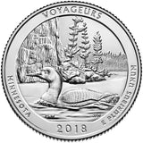 2018 P,D,S "Voyageurs" National Park Quarter Uncirculated Set - Minnesota
