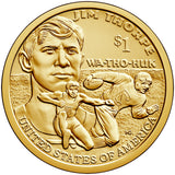 2018 P&D Native American "Jim Thorpe" Golden Dollar $1 Uncirculated Set