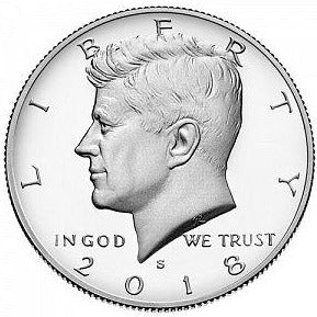 2018 S Kennedy Half Dollar - Silver Reverse Proof