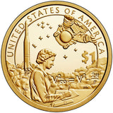 2019 S Proof Native American "Space Program" Golden Dollar $1