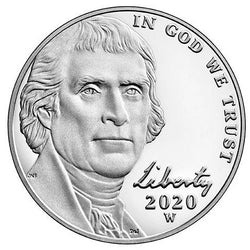2020 W Jefferson Nickel - Reverse Proof