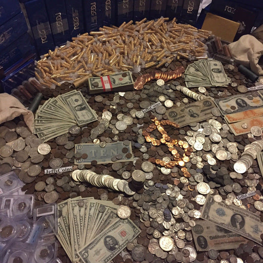Estate Lot Old US Coins & Currency Silver Gold (Mid-Grade Level)
